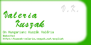 valeria kuszak business card